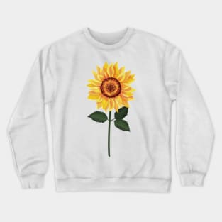 Sunflower with Hidden Heart Awareness Ribbon Crewneck Sweatshirt